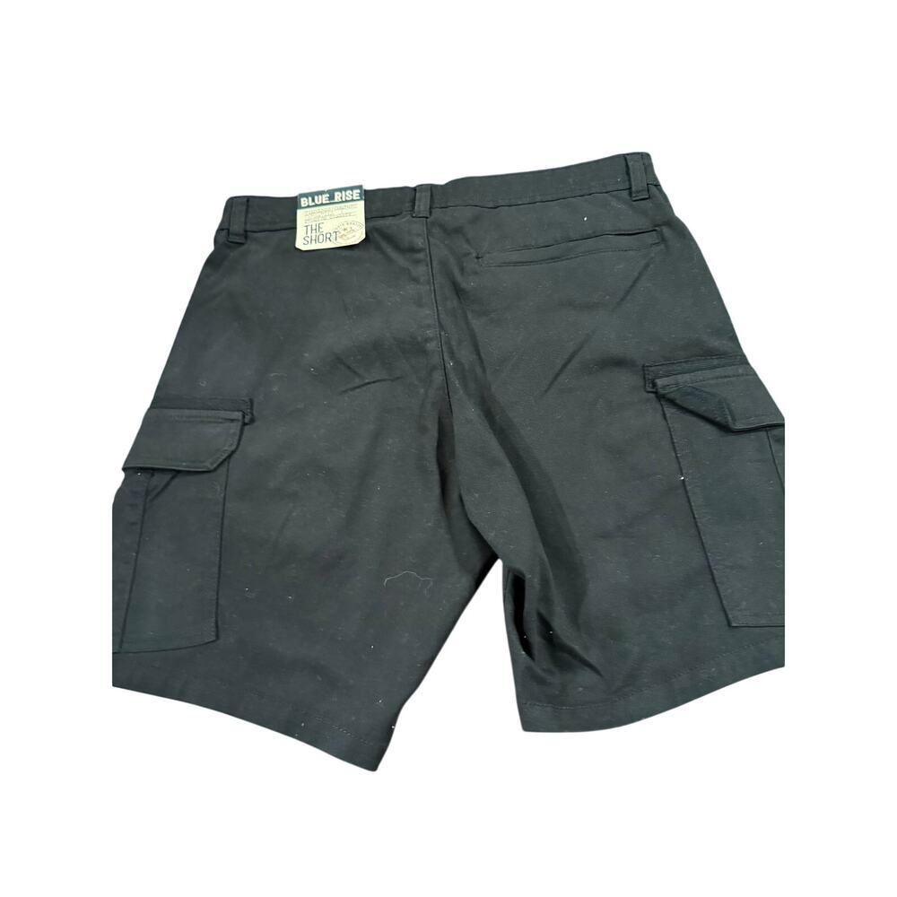 Blue Rise Men’s Black Cargo Shorts Size 30 NWT Stretch Casual Utility - Picture 8 of 8